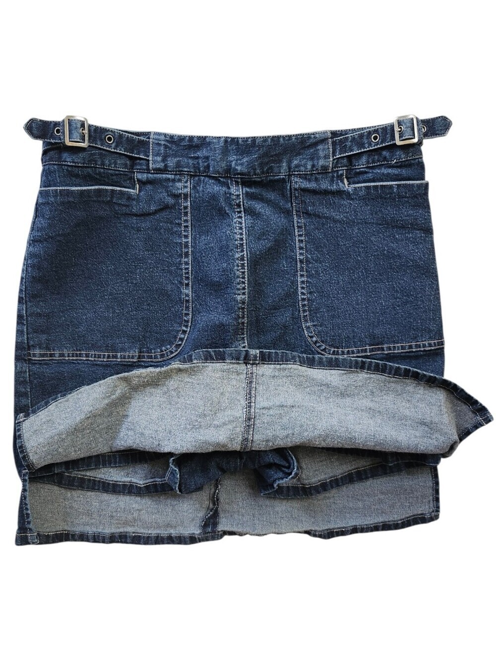 Contrast Denim Skort - Picture 3 of 5